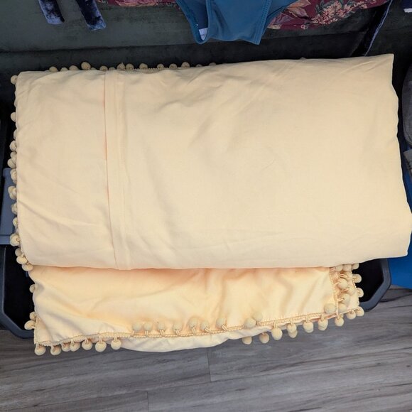 Butter Yellow Microfiber Duvet Cover and Pillowcases, King - Picture 1 of 6